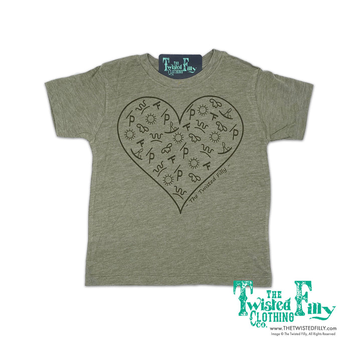 Branded Heart - S/S Infant Tee - Olive