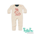 Bucking Cowgirl - Infant Jumpsuit w/ Mittens - Oatmeal