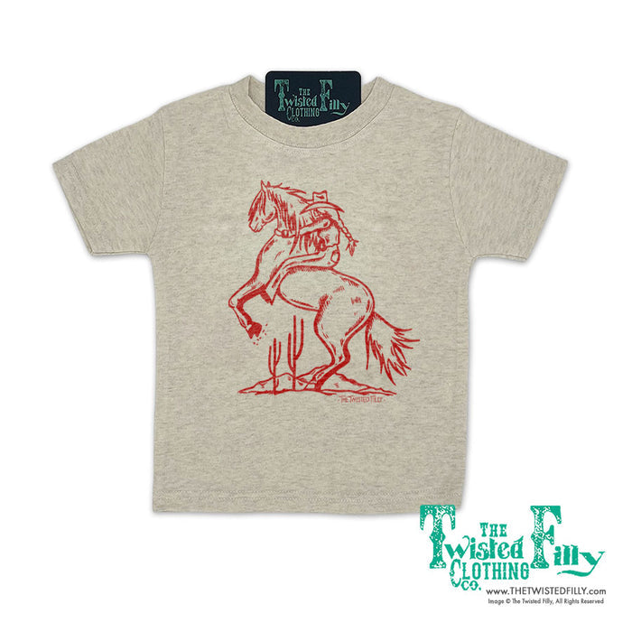 Bucking Cowgirl - S/S Infant Tee - Oatmeal