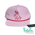 Pink cap with horse design and red band, branded 'The Twisted Filly Co.'