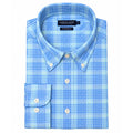 Calabash Performance Dress Shirt in Mint and French Blue