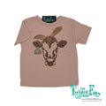 Cheetah Bandana Calf  - S/S Infant Tee - Dusty Rose