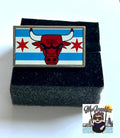 Chicago Flag Bulls Enamel Pin Brooches Metal  NBA Basketball