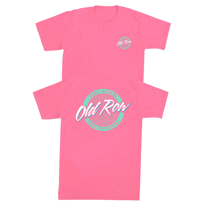 Circle Logo Short Sleeve T-Shirt in Neon Pink