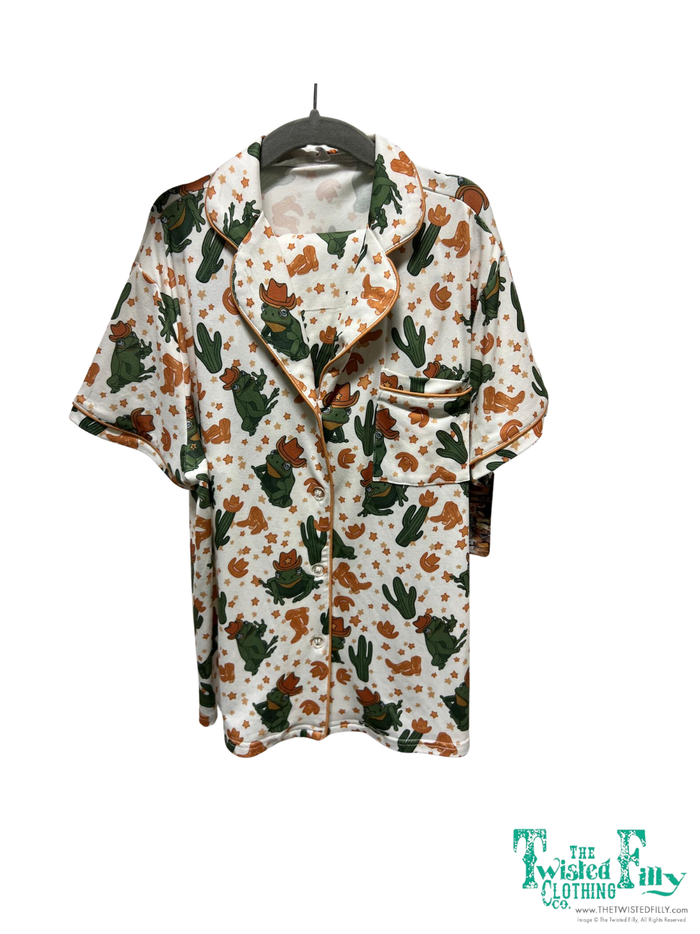 Cowboy Frog - Toddler - PJ Short Set