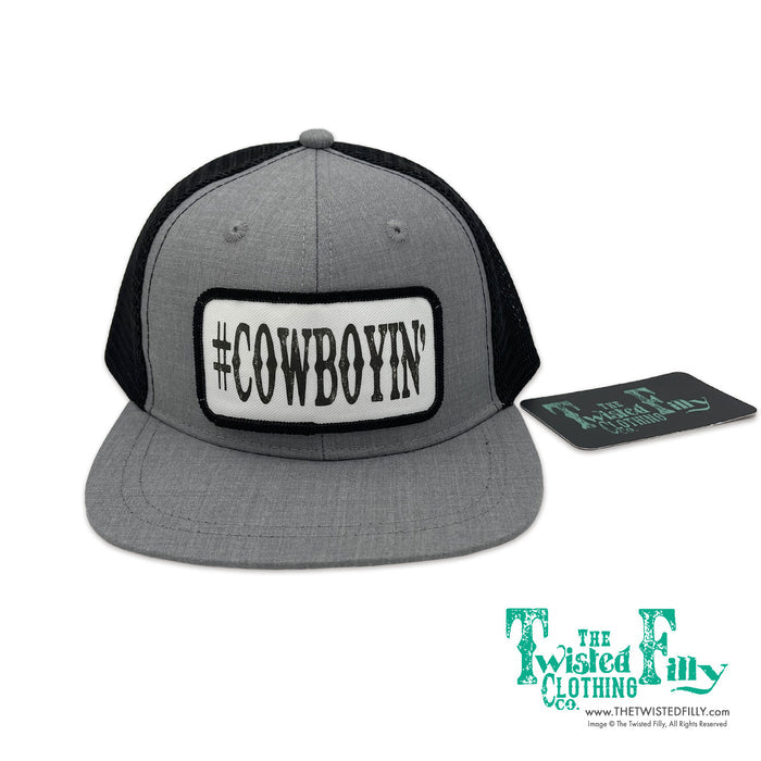 #Cowboyin’ - Infant / Toddler Trucker Hat - Blk/Htr Gry