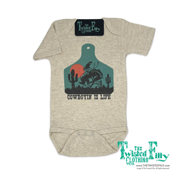 Cowboyin' Is Life  - S/S Infant One Piece - Oatmeal