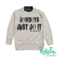 Cowboys Just Do It - Boys Youth Pullover - Oatmeal