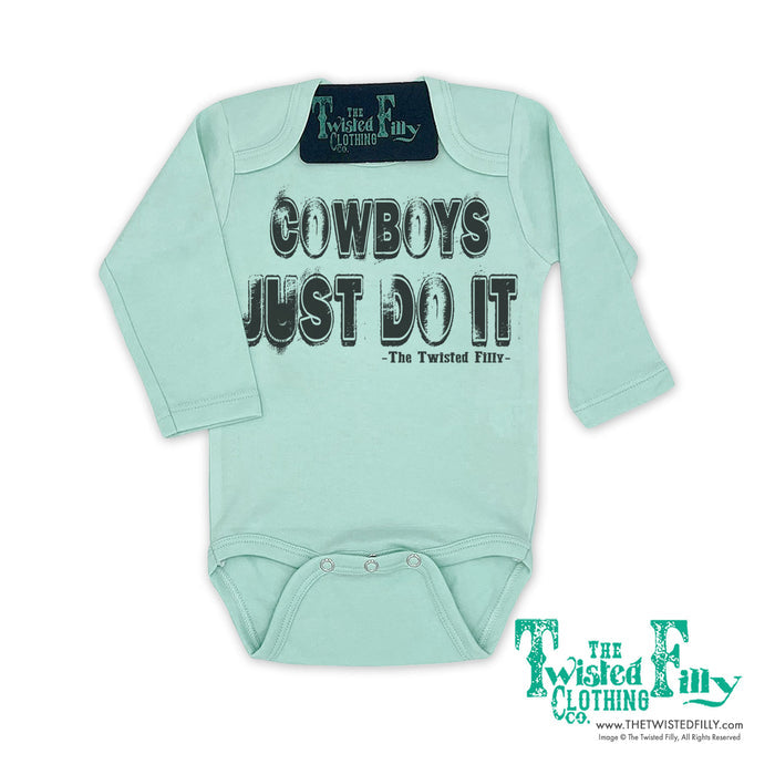 Cowboys Just Do It - L/S Boys Infant One Piece - Assorted Colors