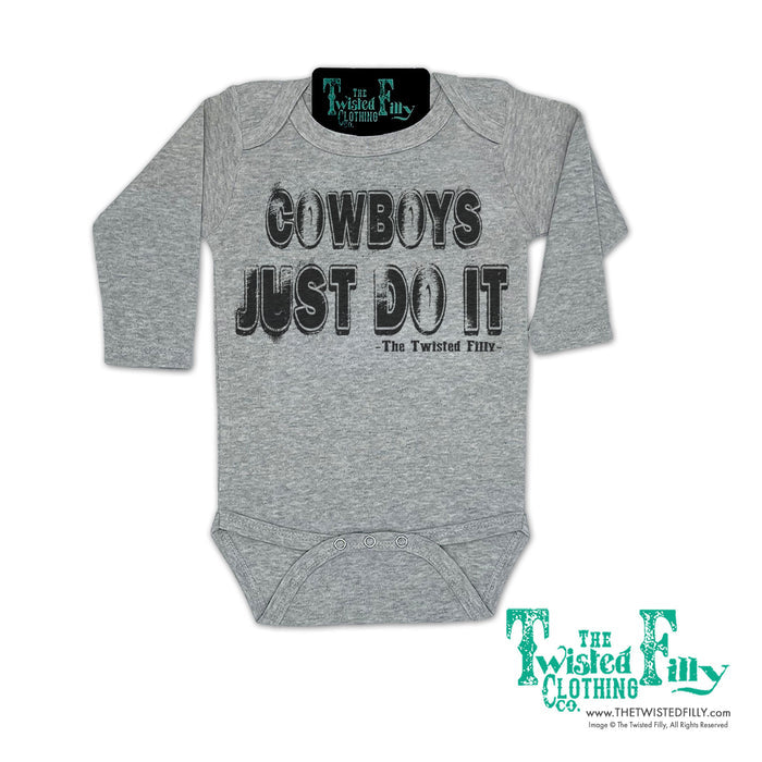 Cowboys Just Do It - L/S Boys Infant One Piece - Assorted Colors