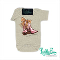 Cowgirl Slippers - Infant One Piece - Oatmeal