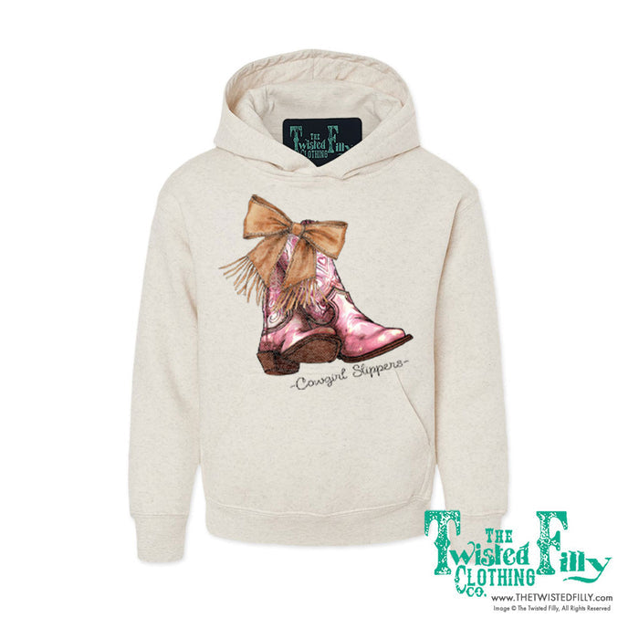 Cowgirl Slippers - Youth Hoodie - Oatmeal