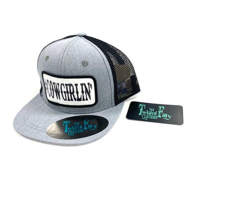 #Cowgirlin' - Infant / Toddler Trucker Hat - Blk/Htr Gry