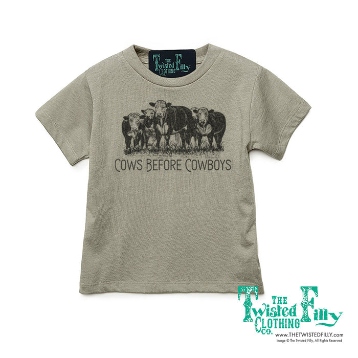 Cows Before Cowboys - S/S Youth Girls Tee - Assorted Colors