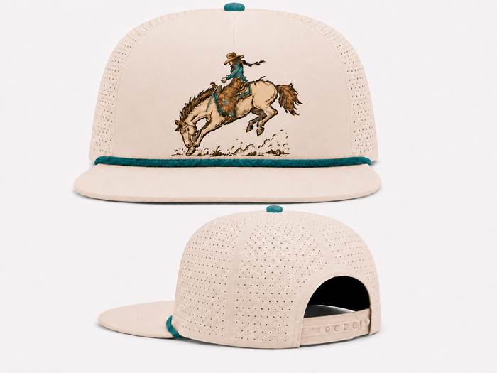 Cream Bucking Cowgirl - Infant Performance Snapback Hat