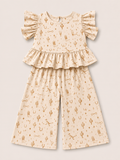 Cream & Camel Desert Things- Youth Ruffle Pant Set - The Twisted Filly