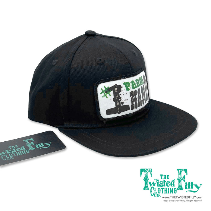 Dads #1 Farm Hand - Youth Snapback Hat - Black