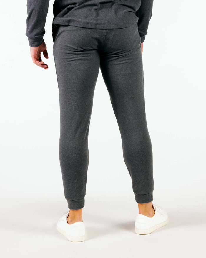 Dark Gray Brushed Rib Knit Jogger