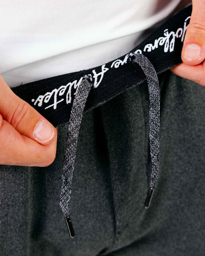 Dark Gray Brushed Rib Knit Jogger