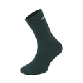 flatlay Essential Crew Socks in forest green, front view