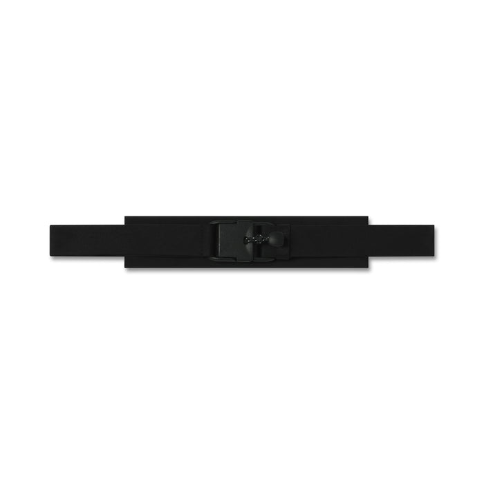 flatlay Expandable Belt Pack in black, front view