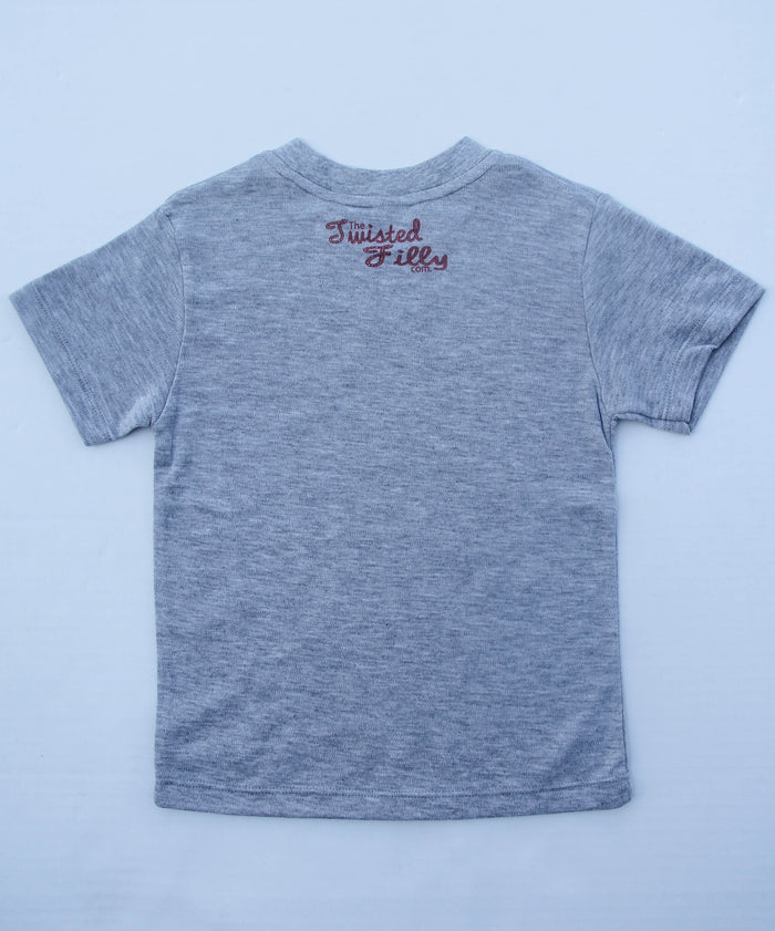 Flag Bull - S/S Toddler Tee - Gray