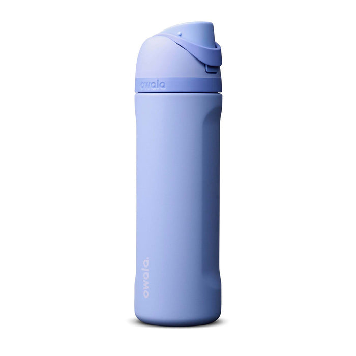 Owala FreeSip® 24oz Stainless Steel Water Bottle in Periwinkle blue shown on a white background.