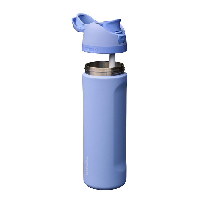 Owala FreeSip® 24oz Stainless Steel Water Bottle in Periwinkle blue shown on a white background.