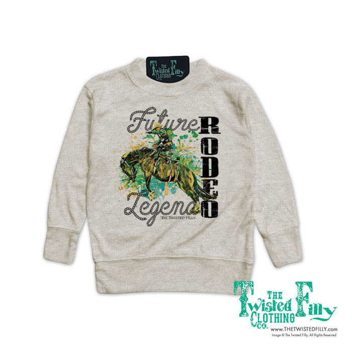 Future Rodeo Legend Bronc - Youth Pullover - Oatmeal