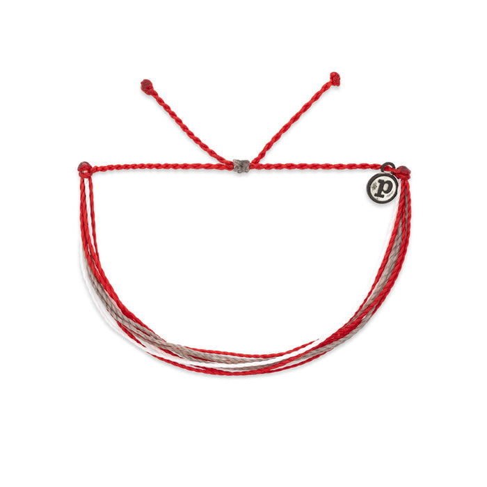 Gameday Bracelet in Red, Grey, and White