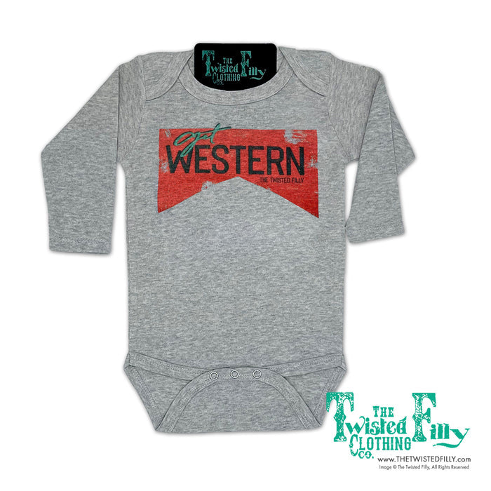 Get Western - L/S Infant One Piece - Gray