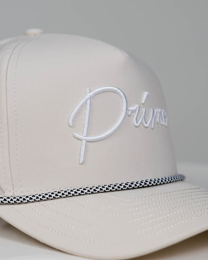 Grant Horvat Essentials Cream Cursive Hat