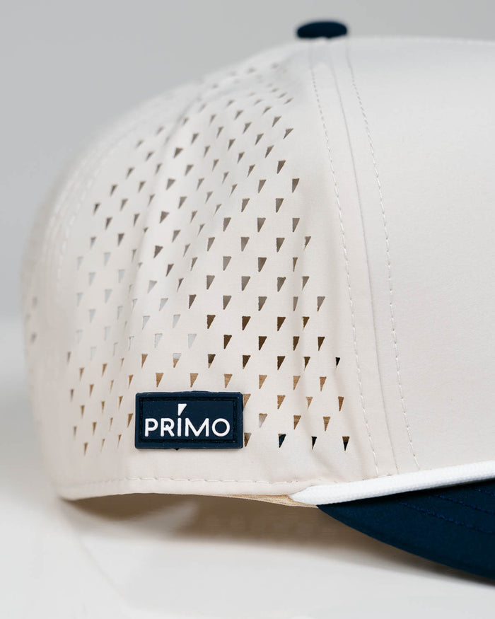 Grant Horvat Essentials Cream | Navy Cursive Hat