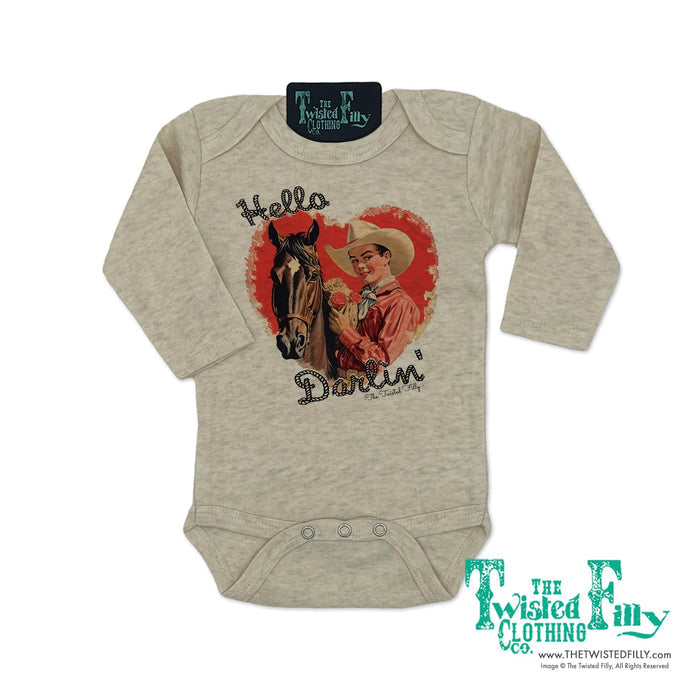 Hello Darlin' - L/S Infant One Piece - Assorted Colors