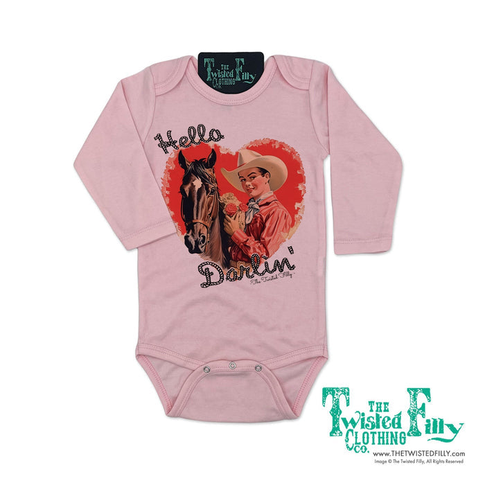 Hello Darlin' - L/S Infant One Piece - Assorted Colors