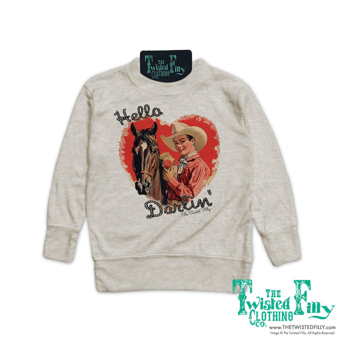 Hello Darlin' - Toddler Pullover - Oatmeal