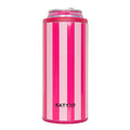 Hot Pink Striped Slim Can Cooler