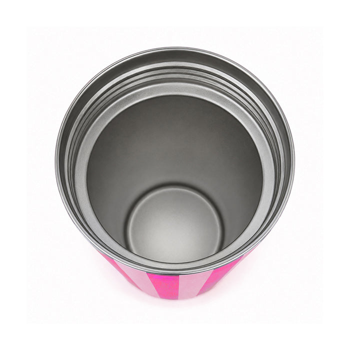 Hot Pink Striped Slim Can Cooler