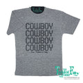 I Am Cowboy - S/S Adult Crew Neck Mens Tee - Gray