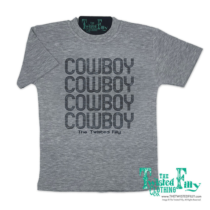 I Am Cowboy - S/S Adult Crew Neck Mens Tee - Gray