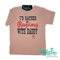 I'd Rather Be Roping With Daddy - S/S Youth Tee - Dusty Rose