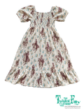 Ivory Floral Cowgirl - Toddler Smocked SS Dress