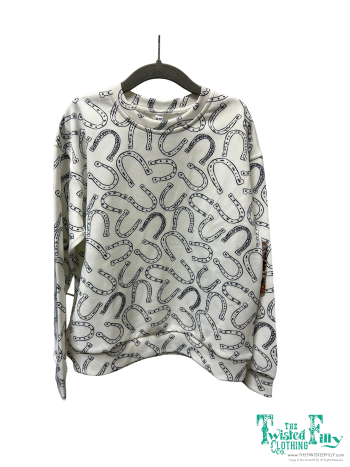 Ivory Horse Shoe - Youth - Short Sweatsuite