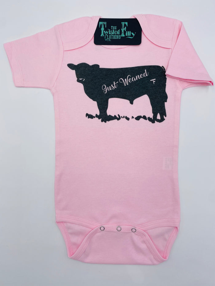 Just Weaned - S/S Infant One Piece - Pink