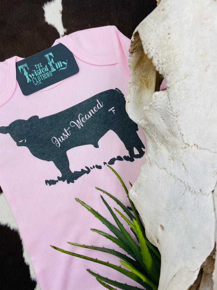Just Weaned - S/S Infant One Piece - Pink