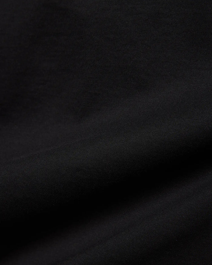 Kids Isaac Relaxed Fit Tee in deep black, crafted from a premium, soft jersey knit fabric with a subtle, comfortable texture, perfect for refined streetwear style.