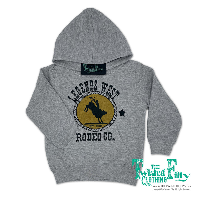 Legends West Rodeo Co. Bull Rider - Toddler Hoodie - Gray