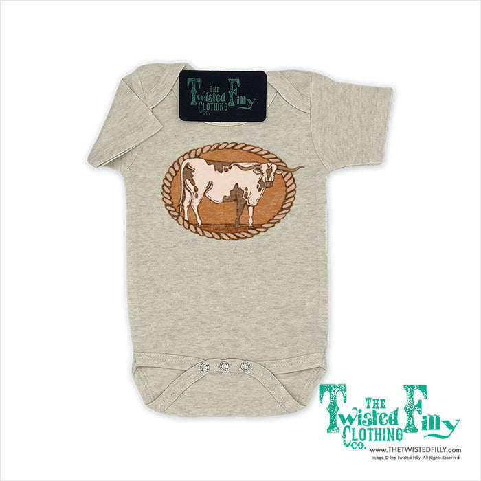 Longhorn Rope - Infant One Piece - Oatmeal