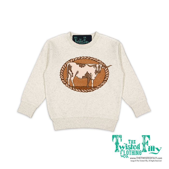 Longhorn Rope - Toddler Sweatshirt - Oatmeal