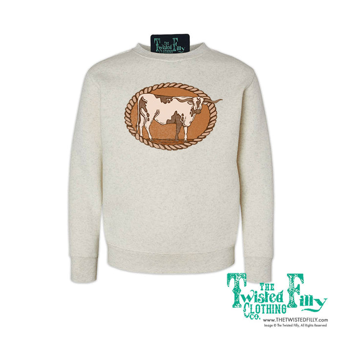 Longhorn Rope - Youth Sweatshirt - Oatmeal